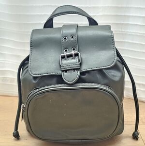 Wild Fable Mini Flap Backpack Olive Green Faux Leather